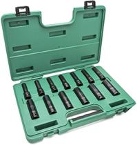 Jogo de Soquete Impacto Longo 1/2" 10-24MM 13 Peças Sata ST34398T