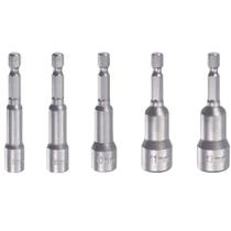 Jogo de soquete magnético 6 a 13 mm encaixe de 1/4" com 5 peças - 02509 Jogo de soquete magnético 6 a 13 mm encaixe de 1/4" com 5 peças - 02509