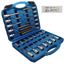 Jogo de soquete multidentada 1/2 com 26 peças yz4009 ztec