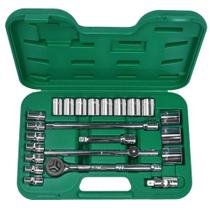 Jogo De Soquete Sextavado 1/2" 10 A 32mm 23 Peças Belzer/sata