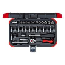 Jogo De Soquete Sextavado 1/4" - 4 a 13mm Gedore Red 33 Peças R49003033