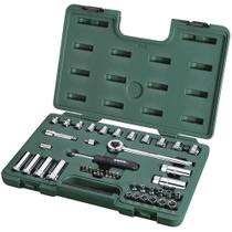 Jogo de Soquete Sextavado 1/4Pol. com 44 Peças