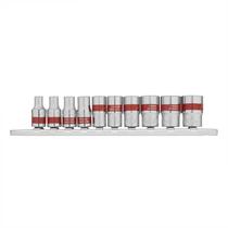 Jogo de soquete sextavado 1/4pol crv 4-13mm 10pcs mtx Jogo de soquete sextavado 1/4pol crv 4-13mm 10pcs mtx