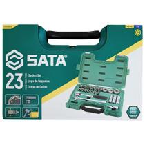 Jogo De Soquete Sextavado 10 A 24Mm 20 Peças St09005sj Sata Jogo De Soquete Sextavado 10 A 24Mm 20 Peças St09005sj Sata