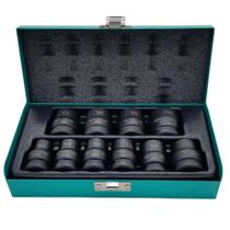 Jogo de Soquete Sextavado Impacto Encaixe 1/2pol Cromo Molibdenio 10-22mm 10pcs Stels Jogo de Soquete Sextavado Impacto Encaixe 1/2pol Cromo Molibdenio 10-22mm 10pcs Stels