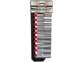 Jogo de soquete sextavado longo 1/2 pol. com 10 peças 10 ate 22mm stels 1359055