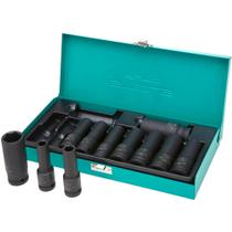 Jogo de Soquete Sextavado Longo de Impacto 1/2pol Cromo Molibdenio 10-24mm 11pcs Stels Jogo de Soquete Sextavado Longo de Impacto 1/2pol Cromo Molibdenio 10-24mm 11pcs Stels