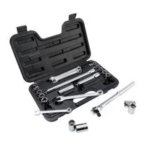 Jogo de soquete sextavado mm encaixe pol 1/2" com 25 pecas stanley 86-736.