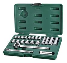 Jogo de soquete sextavado sata 3/8pol c/22pcs mm