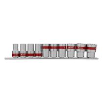 Jogo de soquete spline encaixe 1/2pol. crv 10-22mm 10pcs mtx Jogo de soquete spline encaixe 1/2pol. crv 10-22mm 10pcs mtx