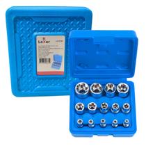 Jogo De Soquete Torx Fêmea 1/2, 3/8 E 1/4 14 Peças - Loxer Jogo De Soquete Torx Fêmea 1/2, 3/8 E 1/4 14 Peças - Loxer