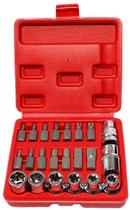 Jogo De Soquete Torx Macho/fêmea E Hexagonal 1/2 22 Peças - DM Ferramentas