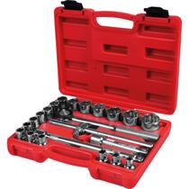 Jogo de Soquetes 1/2" Estriados 22 Peças Worker