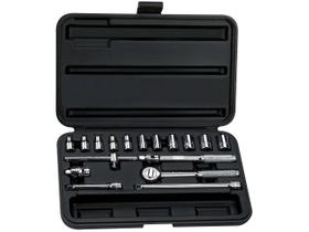 Jogo De Soquetes 1/4 4-13mm 18 Peças Stanley 86117