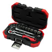 Jogo de Soquetes 1/4 4 a 13mm 16 Peças Gedore Red R49003016