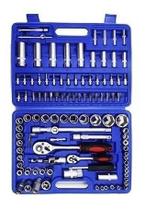 Jogo de soquetes 108 peças e ponteiras com encaixe de 1/4" e de 1/2" com catraca tool set