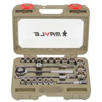 Jogo De Soquetes 23 Peças 8 A 32mm Enc 1/2 Estriado Mayle