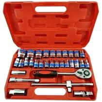 Jogo De Soquetes 32 Peças 8 A 32Mm Cromo Vanádio Com Maleta