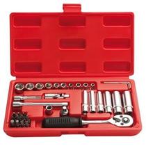 Jogo de Soquetes 36 pcs 1/4" Cromo Vanádio 9DU EDA