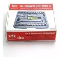 Jogo de Soquetes 40 Peças com Chave Catraca Mass Aiwa Profissional