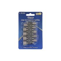 Jogo de Soquetes Canhão 10 Peças para Parafusadeira - 4mm a 13mm - Western