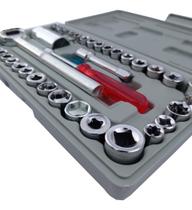 Jogo De Soquetes Catraca De 1/4 Para Bike E Moto 40 Peças