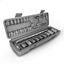 Jogo De Soquetes Com Chave L Extensora Alta Resistência Para Manutenção Automotiva E Mecânica Geral Jogo De Soquetes Com Chave L Extensora Alta Resistência Para Manutenção Automotiva E Mecânica Geral