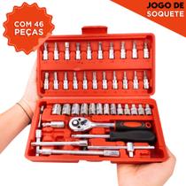 Jogo De Soquetes Completo Com Chave Catraca Allen Ferramentas Profissional Com 46 Peças Jogo De Soquetes Completo Com Chave Catraca Allen Ferramentas Profissional Com 46 Peças