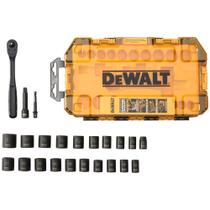 Jogo de Soquetes de Impacto DEWALT 23 Peças 3/8" - Métrico e SAE (DWMT74738)