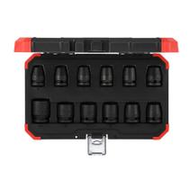 Jogo de Soquetes de Impacto Sextavados, Encaixe de 1/2", 10,0 mm a 24,0 mm, com 12 Peças, R63003012, Gedore RED OstenVonder Jogo de Soquetes de Impacto Sextavados, Encaixe de 1/2", 10,0 mm a 24,0 mm, com 12 Peças, R63003012, Gedore RED OstenVonder