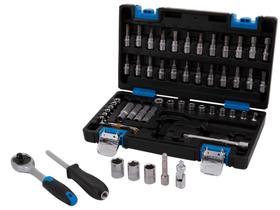 Jogo de Soquetes e Acessórios 1/4” 57 Peças - com Maleta Nell Jogo de Soquetes e Acessórios 1/4” 57 Peças - com Maleta Nell