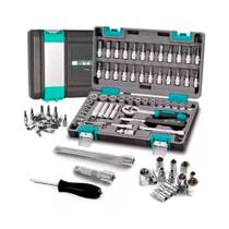 Jogo De Soquetes E Acessórios 1/4 Pol. 57 Pçs Stels Jogo De Soquetes E Acessórios 1/4 Pol. 57 Pçs Stels