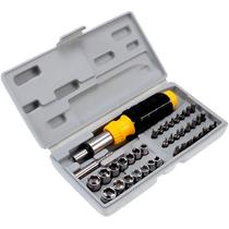Jogo de Soquetes e Bits com Chave Catraca Kit 40 Peças 8QQ EDA