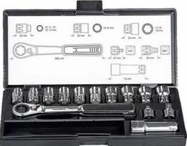 Jogo De Soquetes E Catraca Passante 14 Peças Makita B-65595