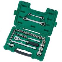 Jogo De Soquetes E Chaves De 1/2 Com 33 Peças St09099 Sata Jogo De Soquetes E Chaves De 1/2 Com 33 Peças St09099 Sata