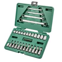 Jogo de Soquetes e Chaves E-Torx - 3/8 e 1/4 pol. - 35 Peças