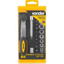 Jogo de Soquetes e Ponteiras Vonder Encaixe 1/4'' 25 peças