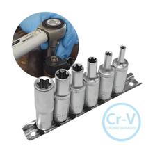 Jogo De Soquetes E-Torx Fêmea Longo E4 E5 E8 E10 E12 E14 Crv