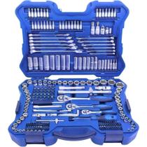 Jogo de Soquetes Encaixe 1/4x3/8POL com 214 Peças RIOSUL TOOLS