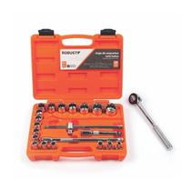 Jogo de Soquetes Estriados de 1/2 Polegadas - 8 à 32mm - 22 Peças - D26-22AM - 060230 - Robust Jogo de Soquetes Estriados de 1/2 Polegadas - 8 à 32mm - 22 Peças - D26-22AM - 060230 - Robust