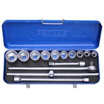 Jogo de Soquetes Estriados e Acessórios com 14 peças 22 - 50 mm Encaixe 3/4" - Gedore 017201 - 000143 Jogo de Soquetes Estriados e Acessórios com 14 peças 22 - 50 mm Encaixe 3/4" - Gedore 017201 - 000143