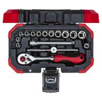 Jogo De Soquetes Gedore Red R49003016 Sextavado 16 Peças 1/4 Pol