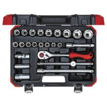 Jogo De Soquetes Gedore Red R69003024 Sextavado 24 Peças 1/2 Pol
