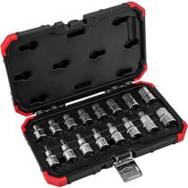 Jogo de Soquetes Hexalobular, Encaixe de 1/2", 16 Peças, R68003016 Gedore RED OstenVonder