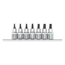 Jogo de Soquetes Hexalobular, Encaixe de 1/2", 7 Peças, R62458107 Gedore RED