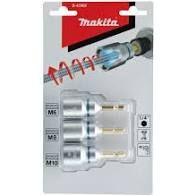 Jogo de Soquetes Para Barra Roscada 1/4 3 Pçs Makita Jogo de Soquetes Para Barra Roscada 1/4 3 Pçs Makita