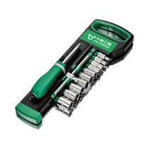Jogo de Soquetes Pro Drive 1/4"-3/8"-1/2" - CRV Métrica e Imperial - Chave de Catraca de Liberação Rápida
