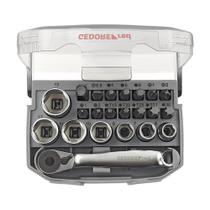 Jogo De Soquetes Sext 1/4 pol Bit 6-13mm 23Pcs Gedore Red