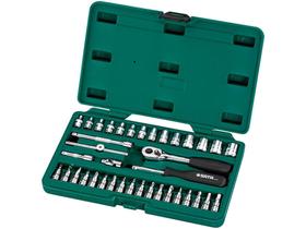 Jogo de Soquetes Sextavado 1/4” 38 Peças - Sata ST09002SJ Jogo de Soquetes Sextavado 1/4” 38 Peças - Sata ST09002SJ