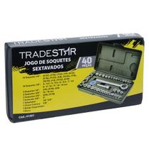 Jogo De Soquetes Sextavado C/chave Catraca 40pçs Jogo De Soquetes Sextavado C/chave Catraca 40pçs